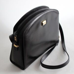 Bally 90’s Black Leather Shoulder Bag